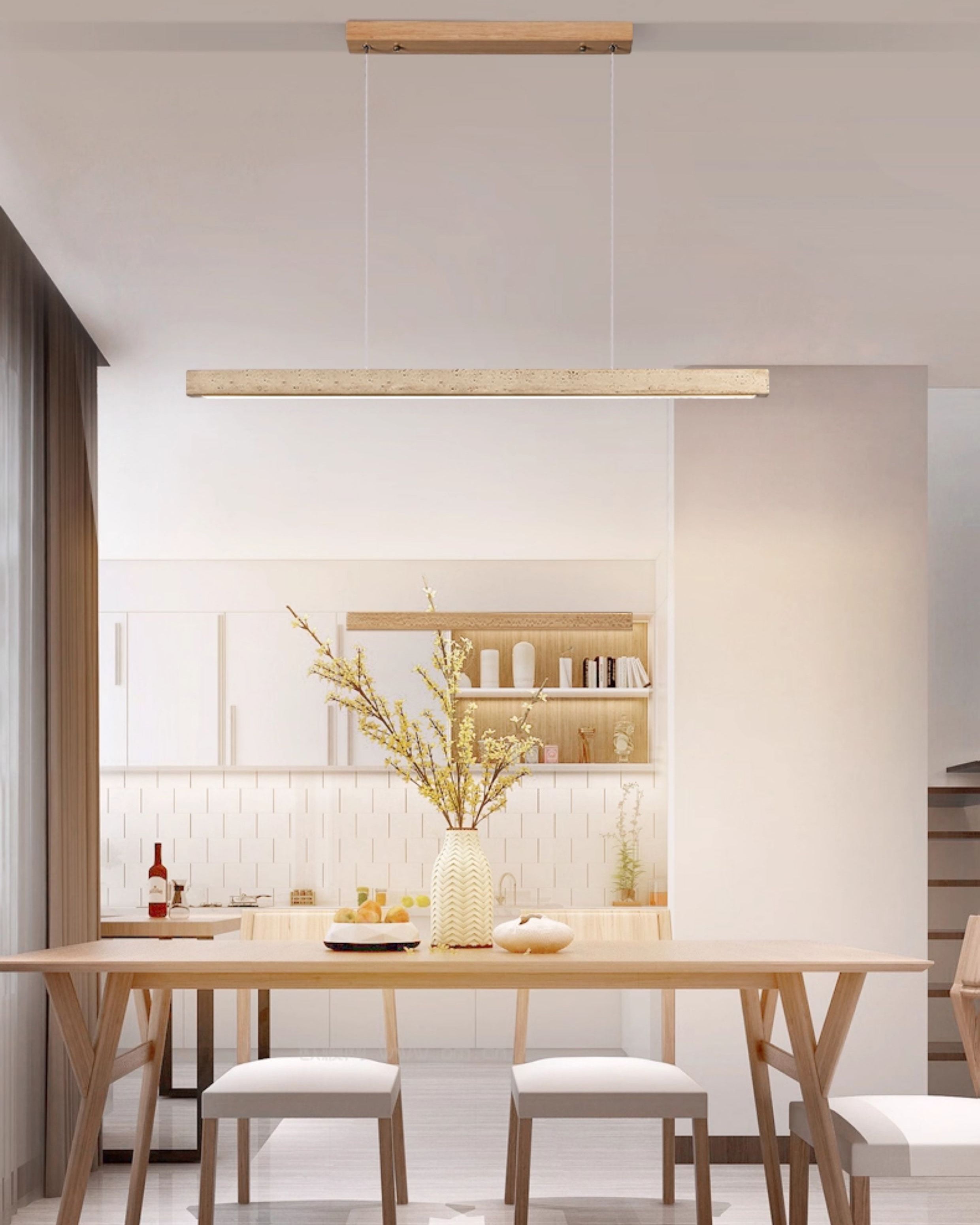 WOMO Linear Travertine Pendant Light-WM3086