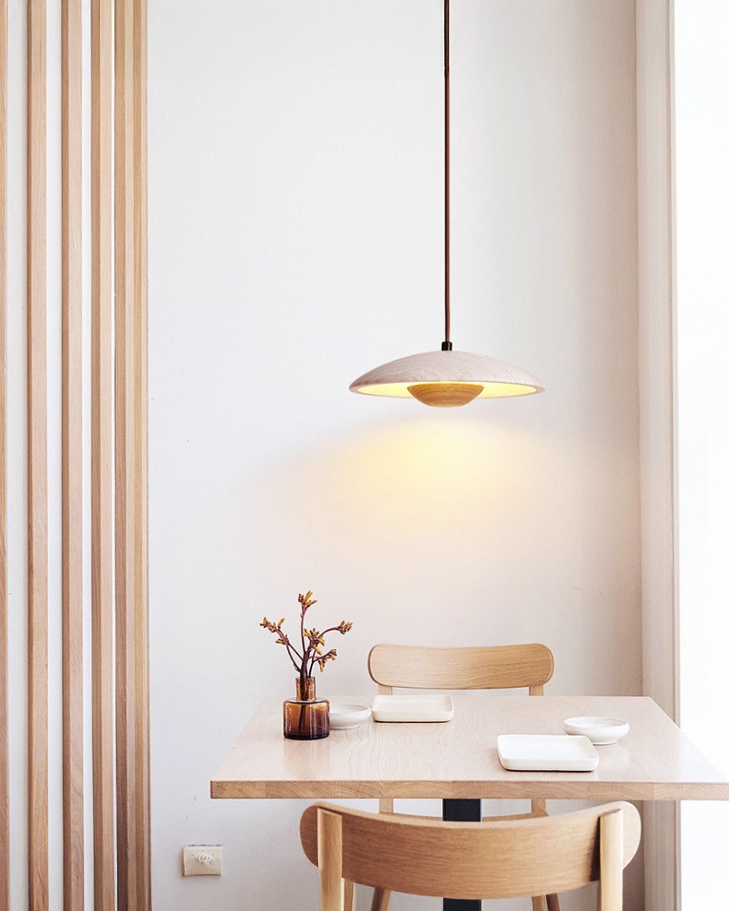 WOMO Dome Travertine Pendant Light-WM3087