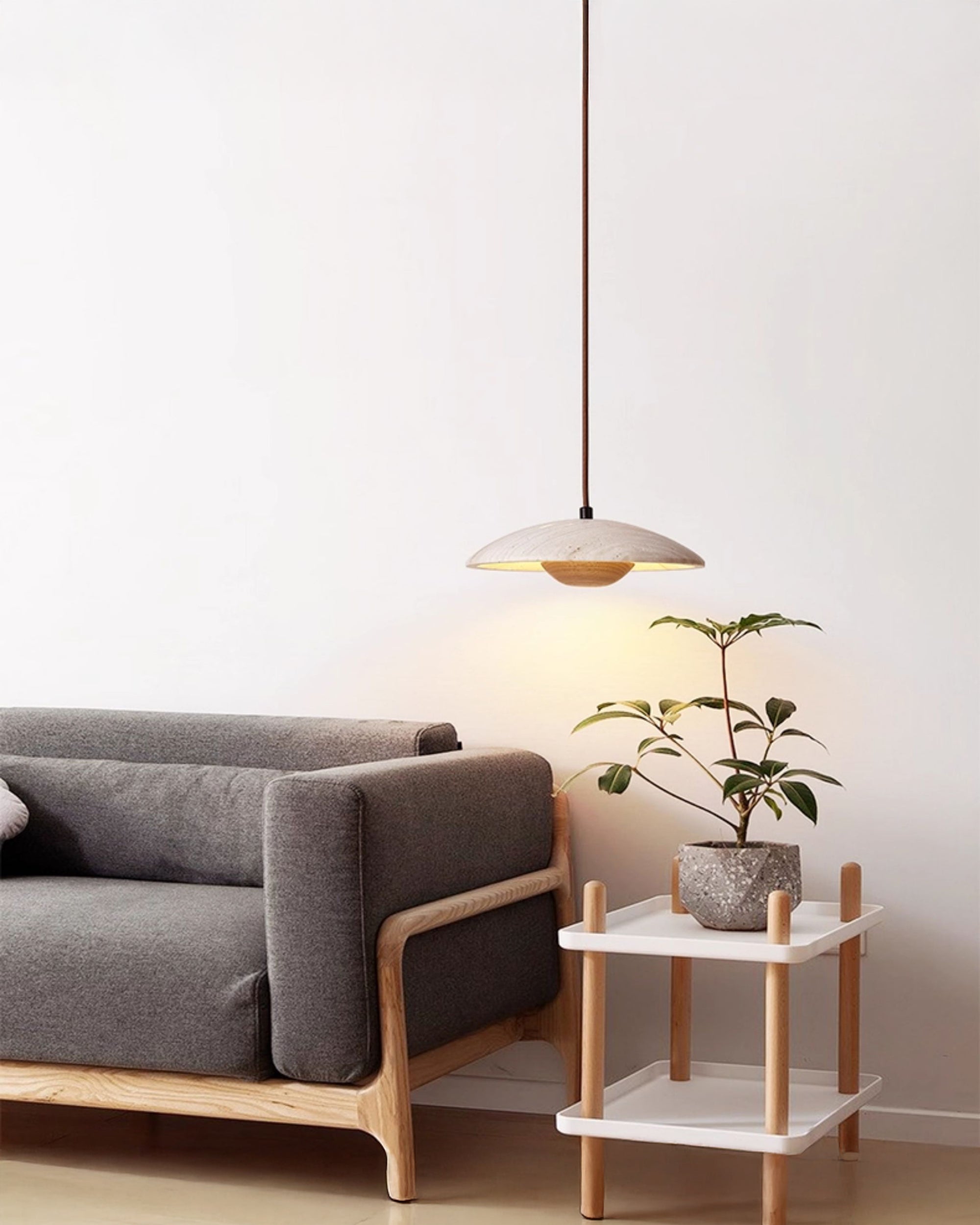 WOMO Dome Travertine Pendant Light-WM3087