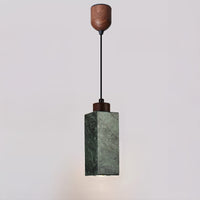 WOMO Rectangular Travertine Pendant Light-WM3089