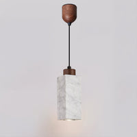 WOMO Rectangular Travertine Pendant Light-WM3089