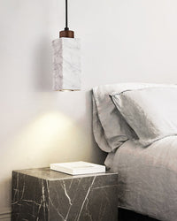 WOMO Rectangular Travertine Pendant Light-WM3089