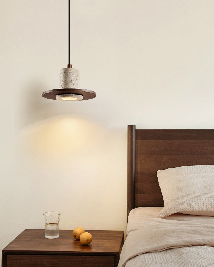 WOMO Hat Travertine Pendant Light-WM3091