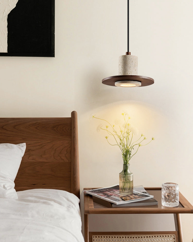 WOMO Hat Travertine Pendant Light-WM3091