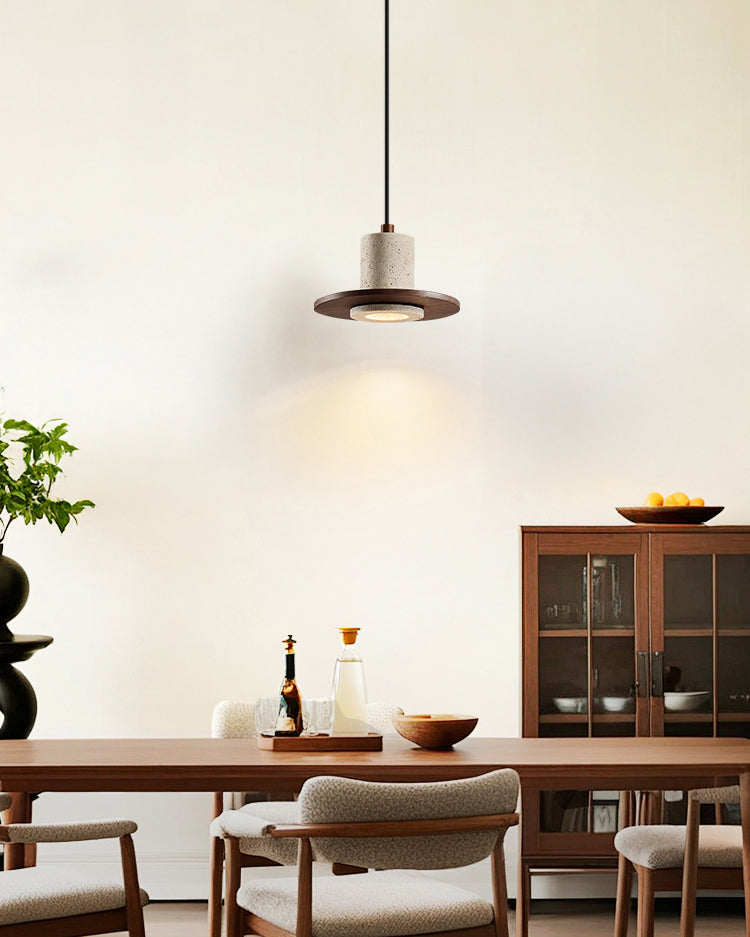 WOMO Hat Travertine Pendant Light-WM3091