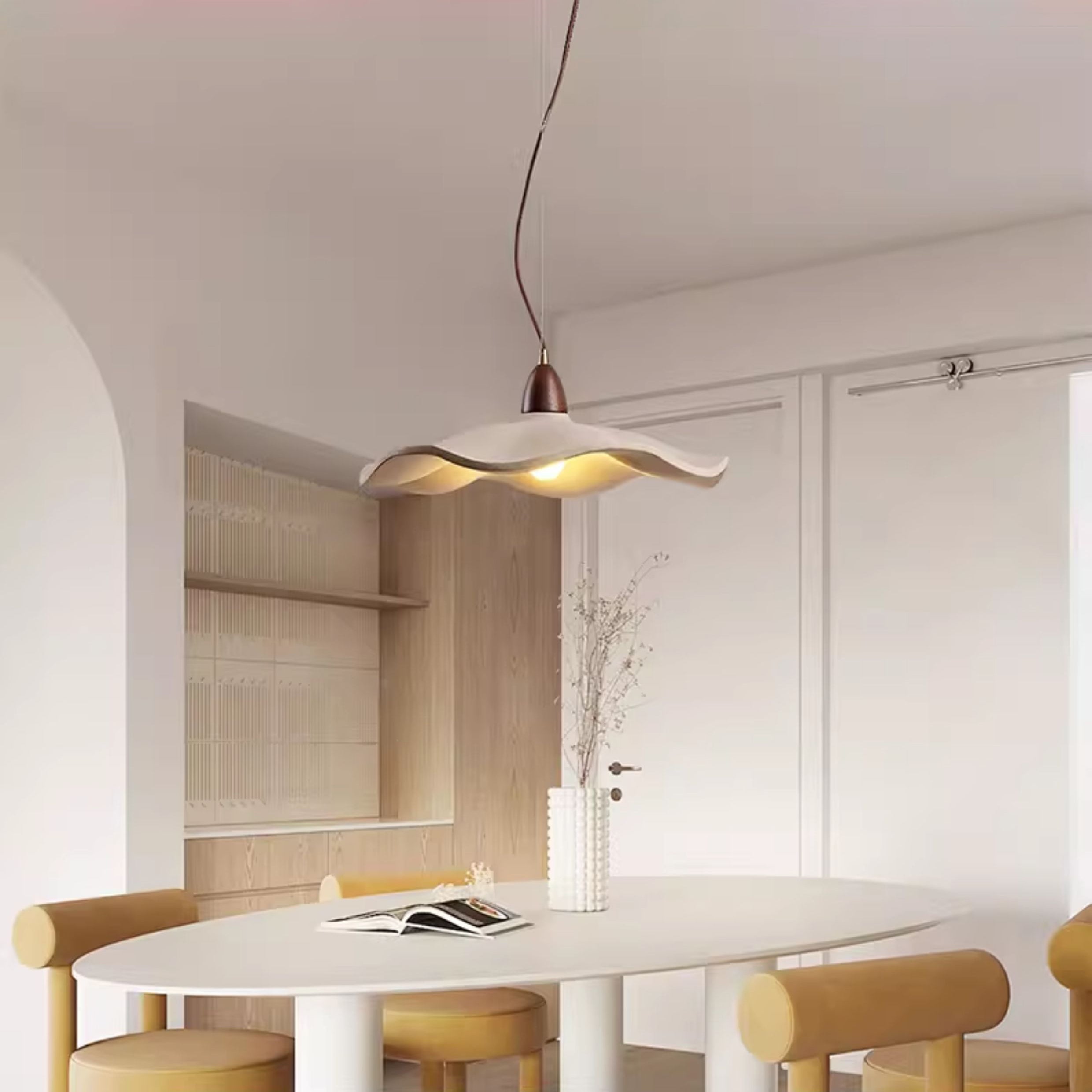 WOMO Wavy Concrete Pendant Light-WM3093