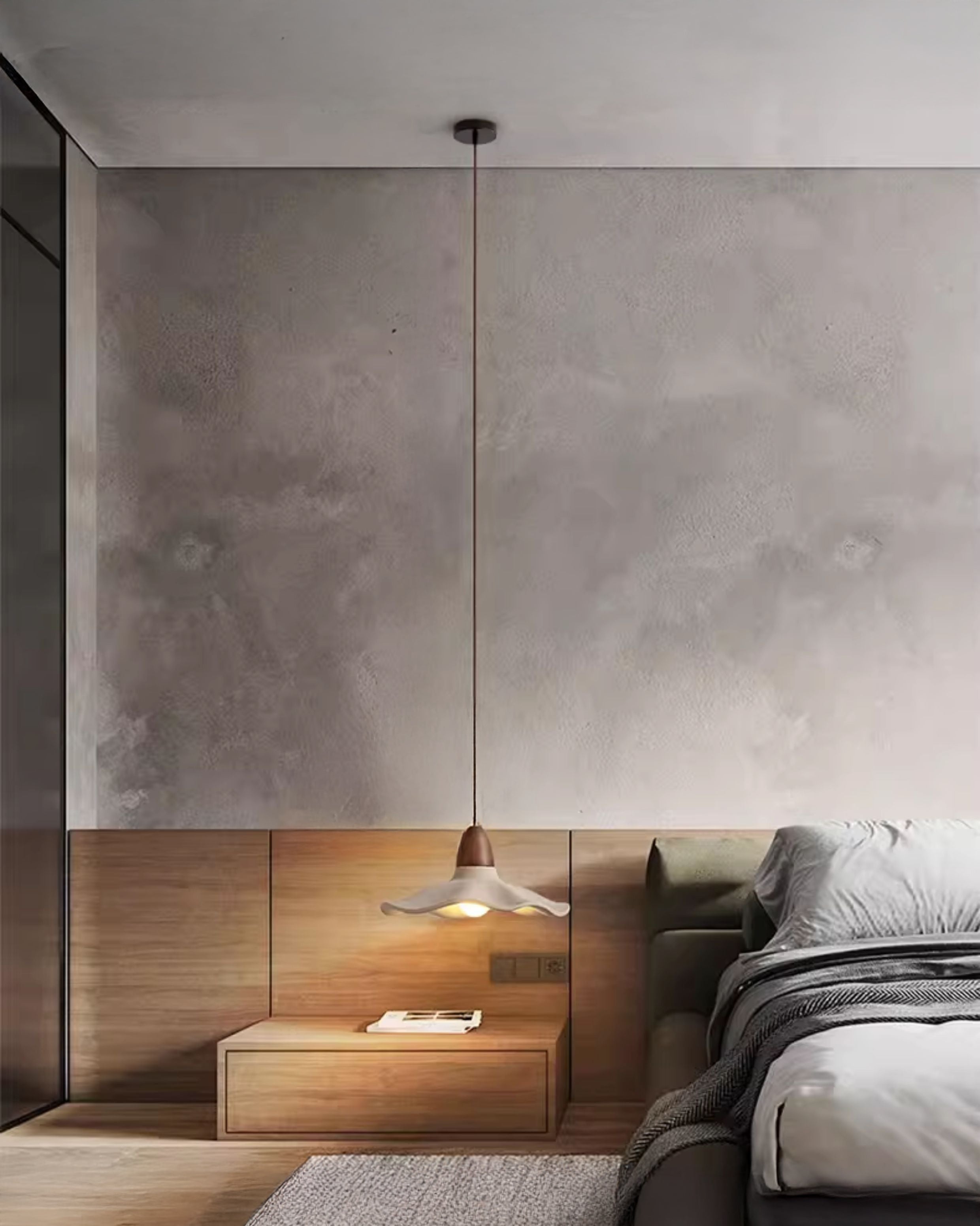 WOMO Wavy Concrete Pendant Light-WM3093