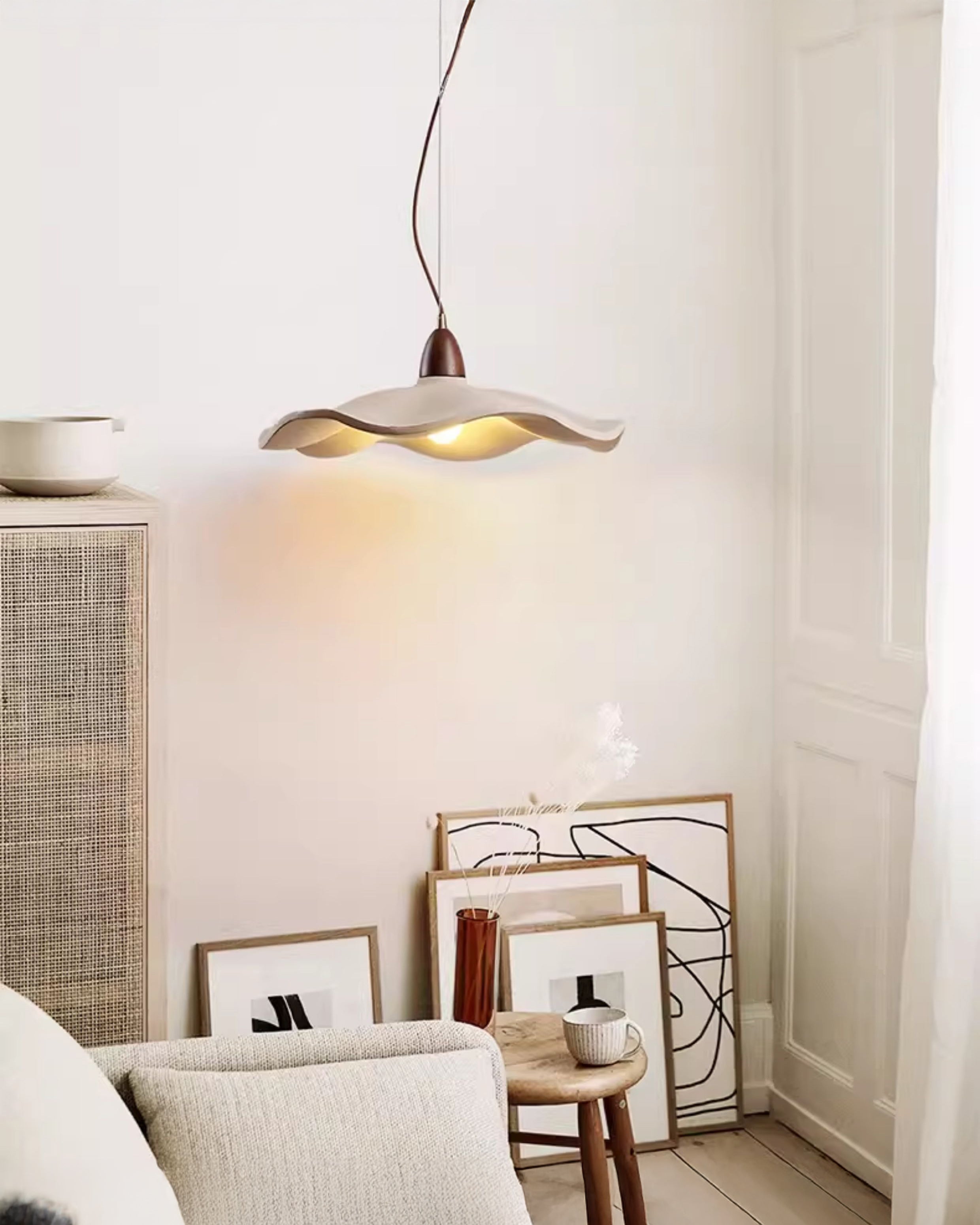 WOMO Wavy Concrete Pendant Light-WM3093