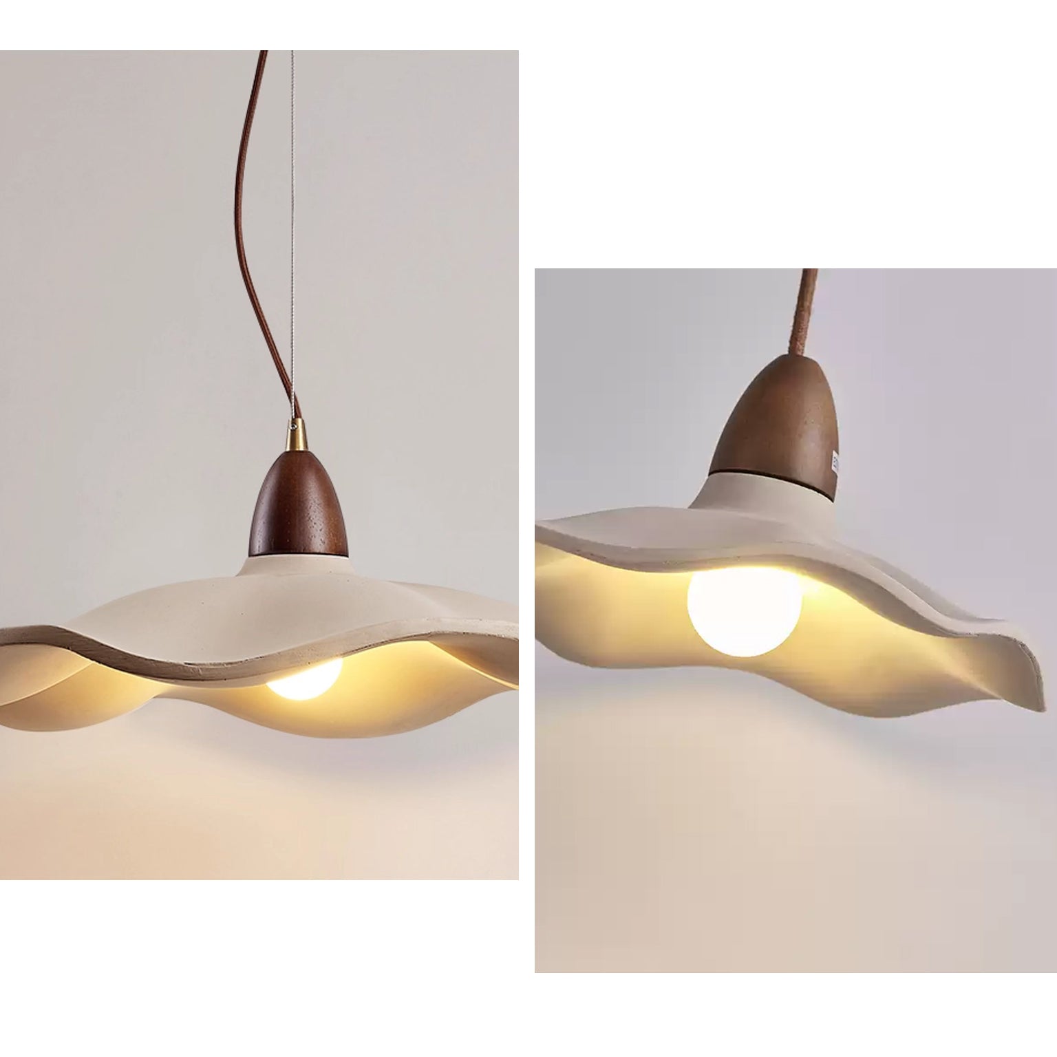 WOMO Wavy Concrete Pendant Light-WM3093