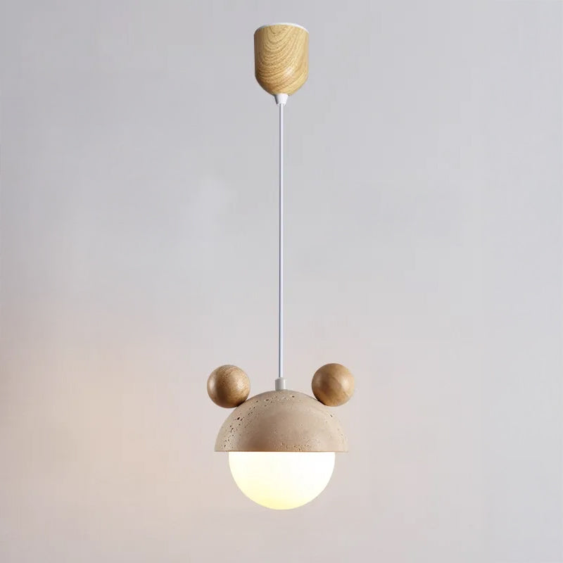 WOMO Travertine Globe Pendant Light-WM3094