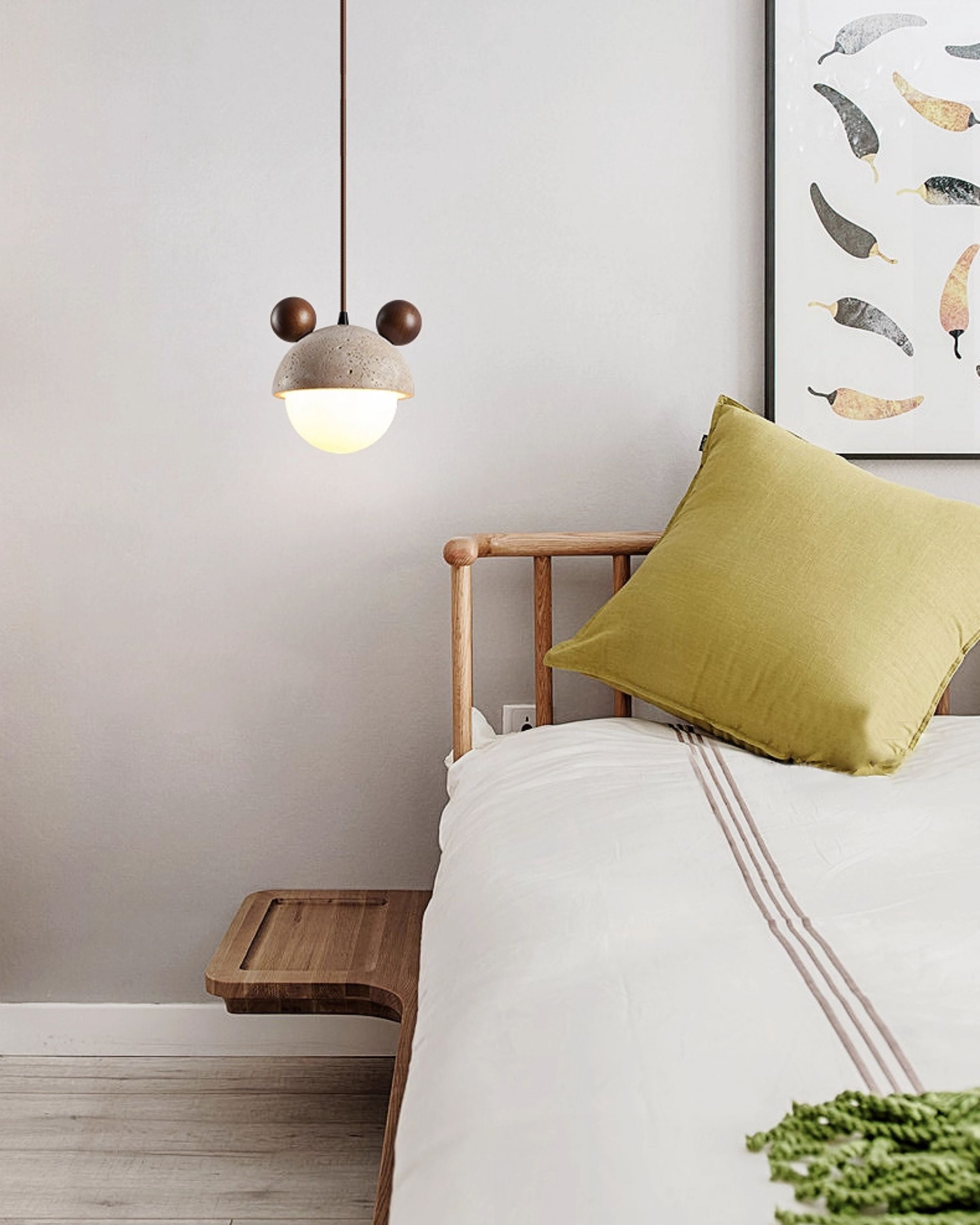 WOMO Travertine Globe Pendant Light-WM3094