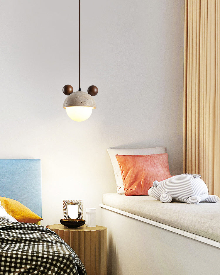 WOMO Travertine Globe Pendant Light-WM3094