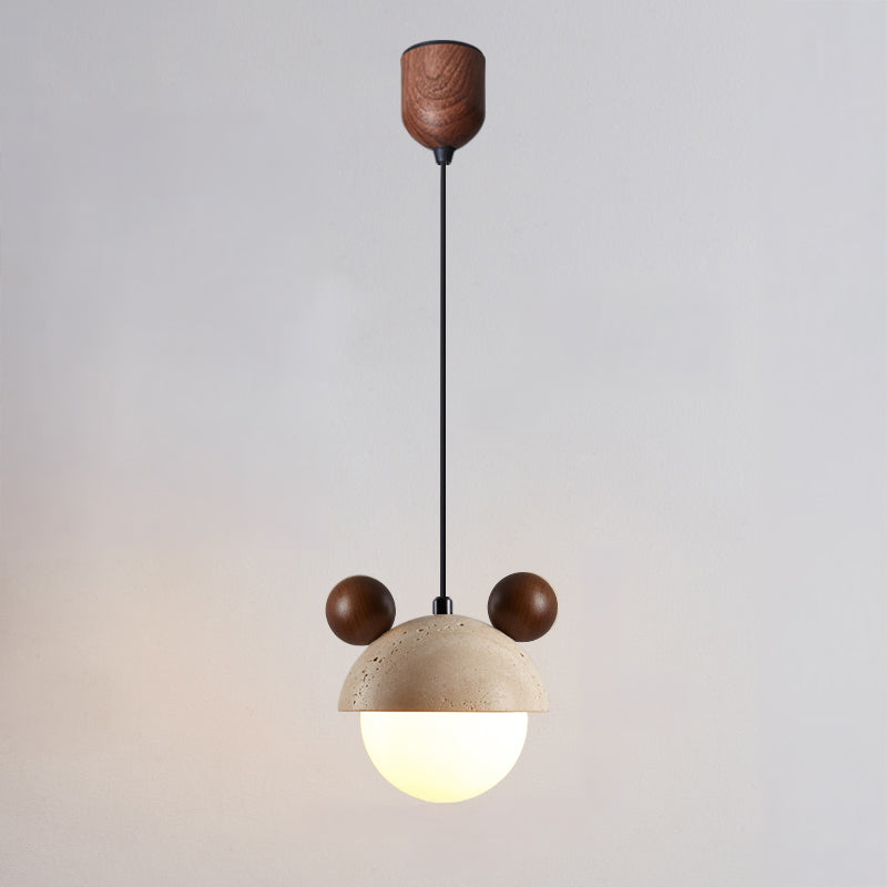 WOMO Travertine Globe Pendant Light-WM3094