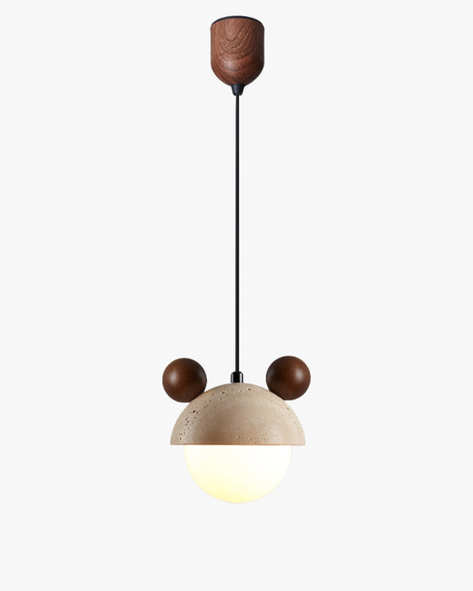 WOMO Travertine Globe Pendant Light-WM3094