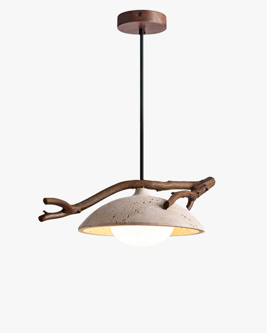 WOMO Tree Branch Dome Travertine Pendant Light-WM3095