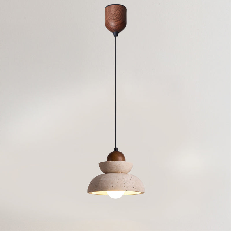 WOMO Dome Travertine Pendant Light-WM3096