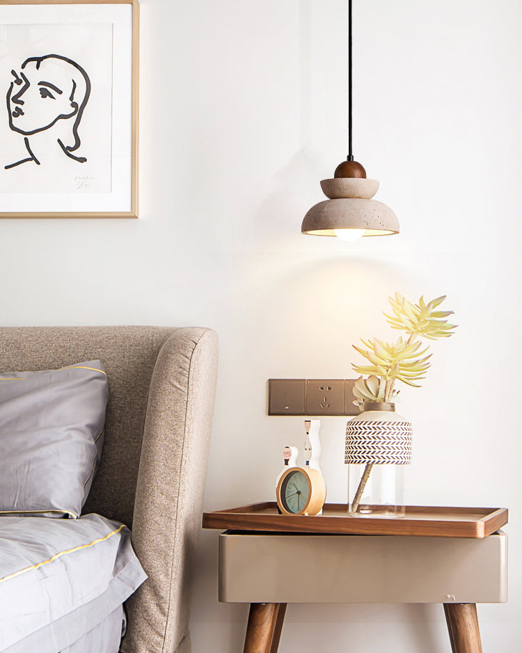 WOMO Dome Travertine Pendant Light-WM3096