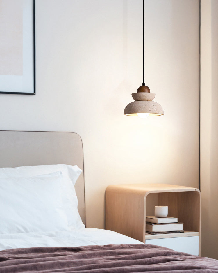 WOMO Dome Travertine Pendant Light-WM3096