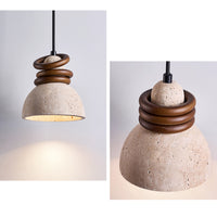 WOMO Dome Travertine Pendant Light-WM3097