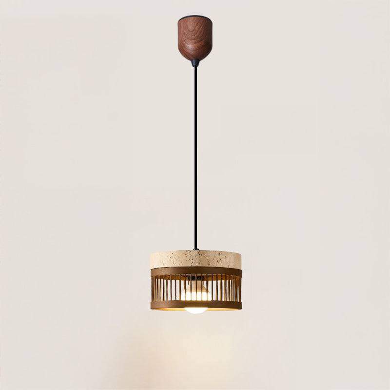 WOMO Cylinder Travertine Pendant Light-WM3100