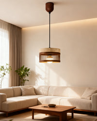 WOMO Cylinder Travertine Pendant Light-WM3100