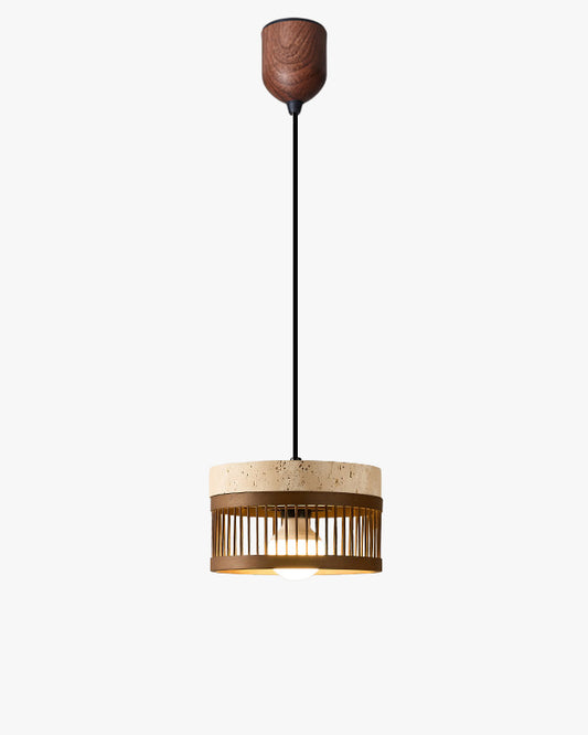 WOMO Cylinder Travertine Pendant Light-WM3100