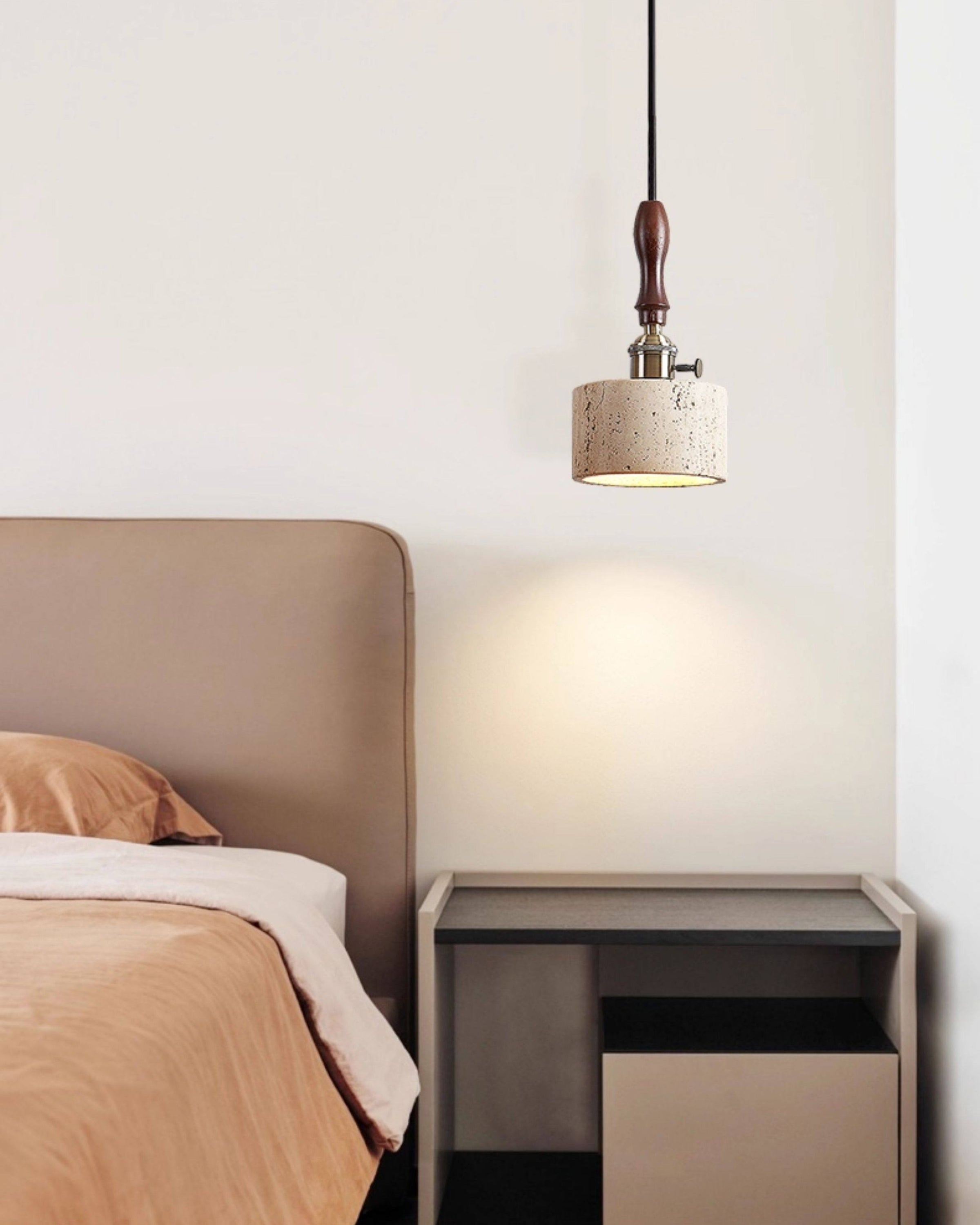 WOMO Travertine Drum Pendant Light - WM3103