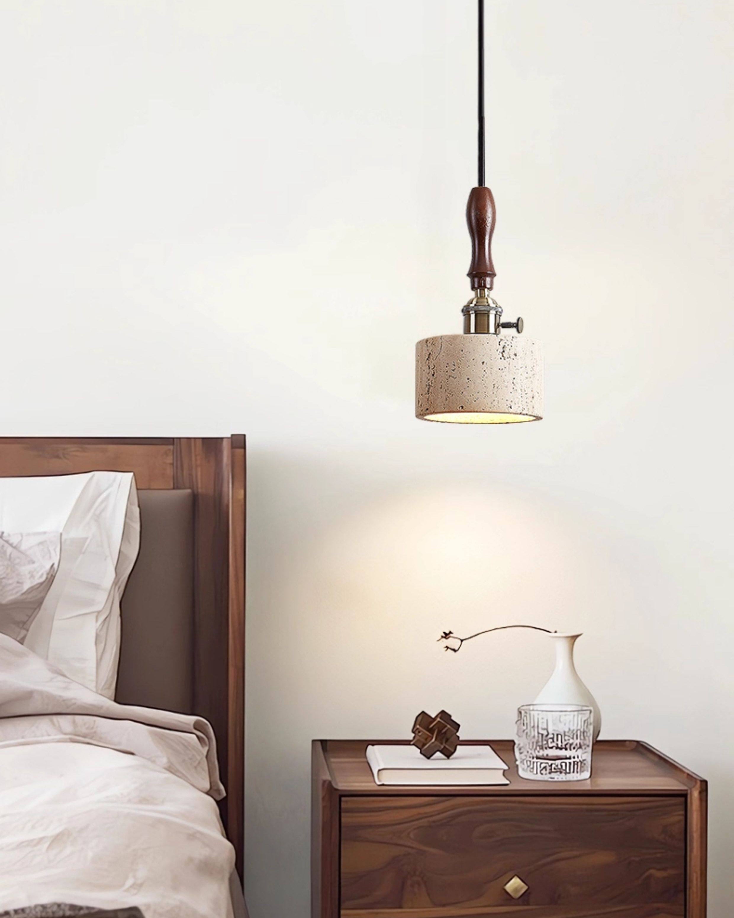 WOMO Travertine Drum Pendant Light - WM3103