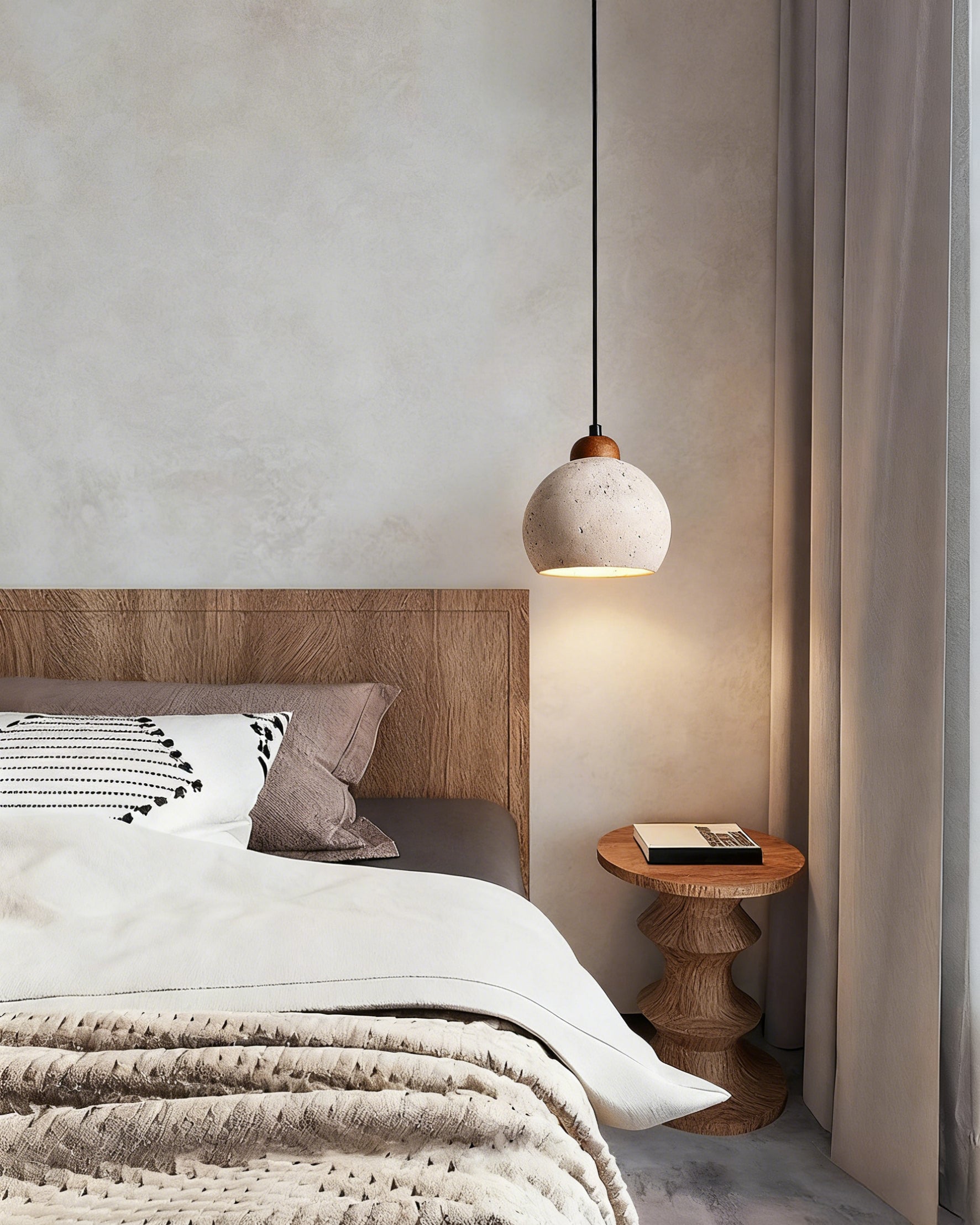 WOMO Travertine Globe Pendant Light - WM3104