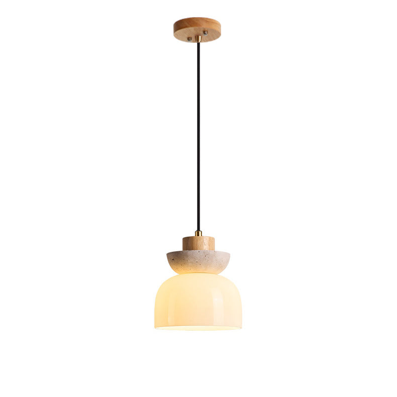 WOMO Travertine Glass Globe Pendant Light - WM3105