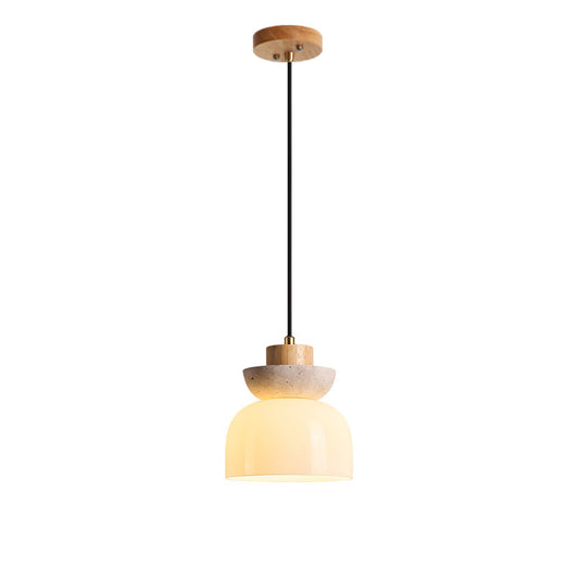 WOMO Travertine Glass Globe Pendant Light - WM3105