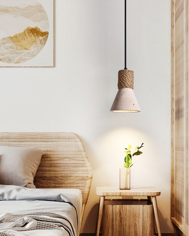 WOMO Travertine Cone Pendant Light - WM3106