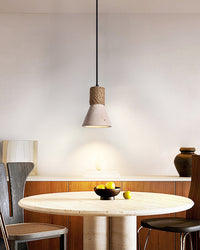 WOMO Travertine Cone Pendant Light - WM3106