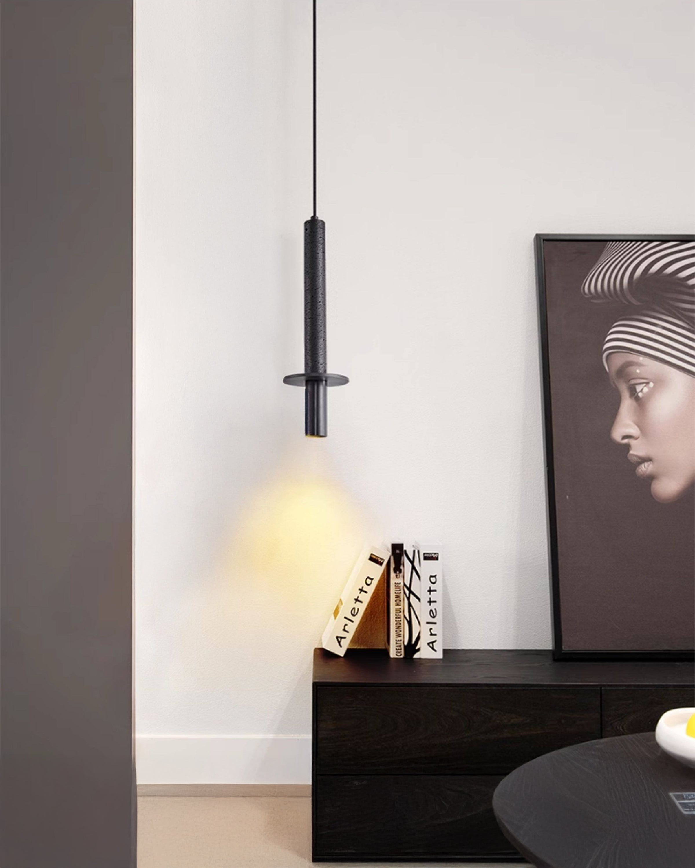 WOMO Travertine Long Cylinder Pendant Light - WM3110