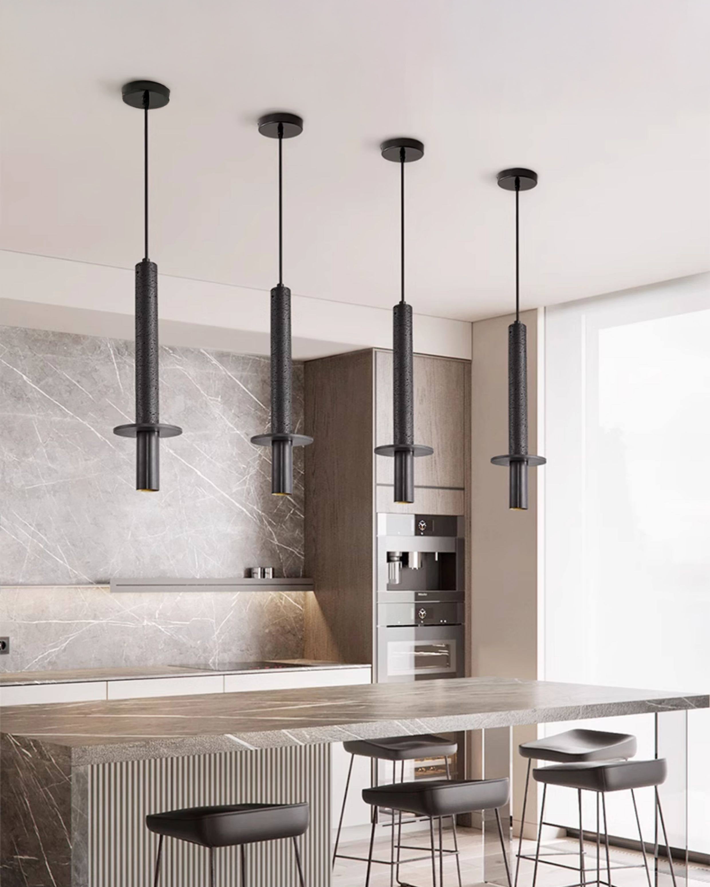WOMO Travertine Long Cylinder Pendant Light - WM3110