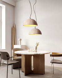 WOMO Natural Travertine Dome Pendant Light - WM3111