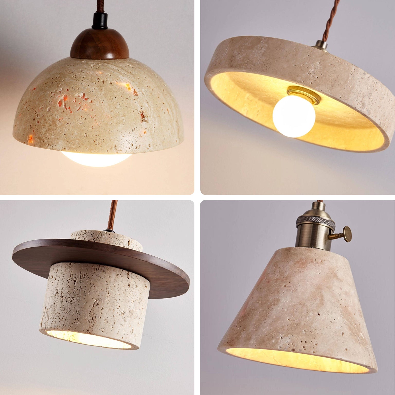 WOMO Multiple Combinations Travertine Pendant Light-WM3113