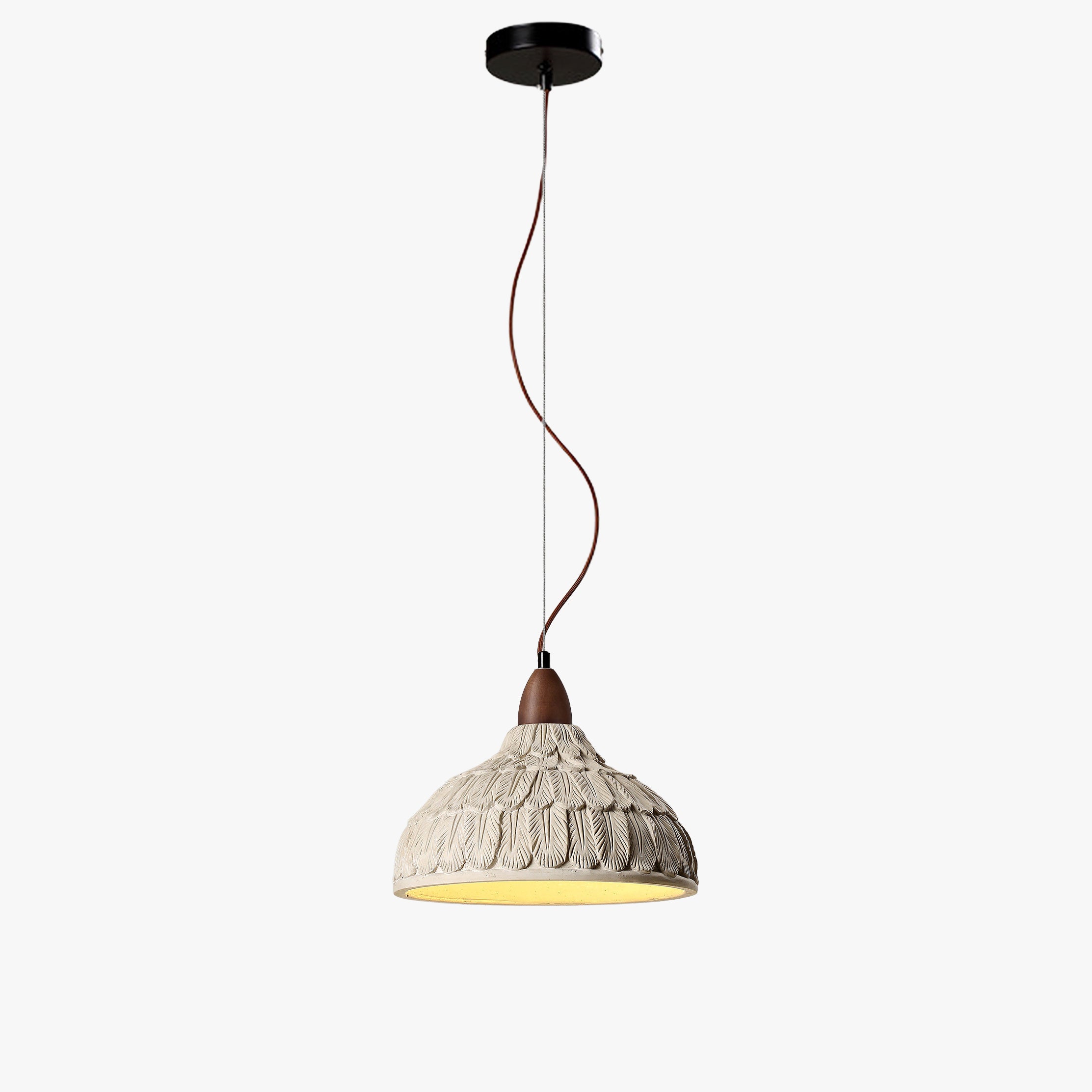 WOMO Engraving Dome Cement Pendant Light-WM3114