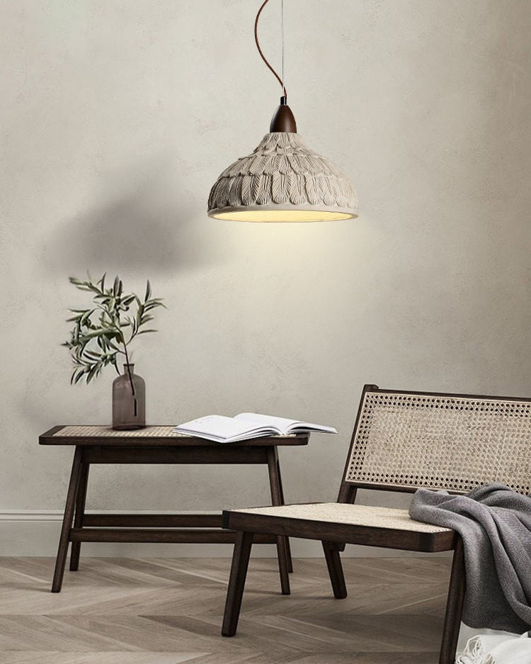 WOMO Engraving Dome Cement Pendant Light-WM3114