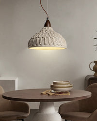 WOMO Engraving Dome Cement Pendant Light-WM3114