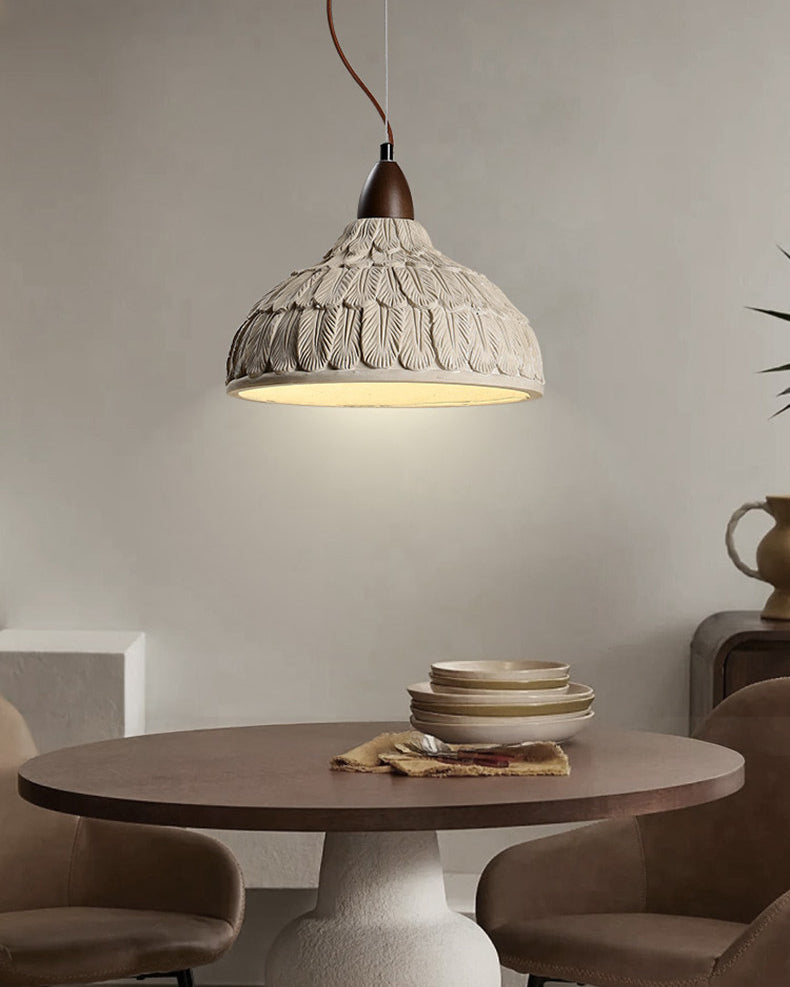 WOMO Engraving Dome Cement Pendant Light-WM3114