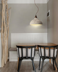 WOMO Engraving Dome Cement Pendant Light-WM3114