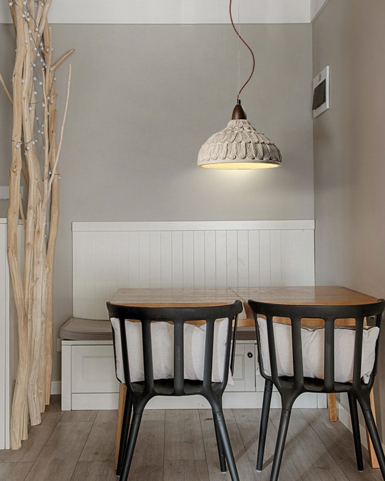 WOMO Engraving Dome Cement Pendant Light-WM3114