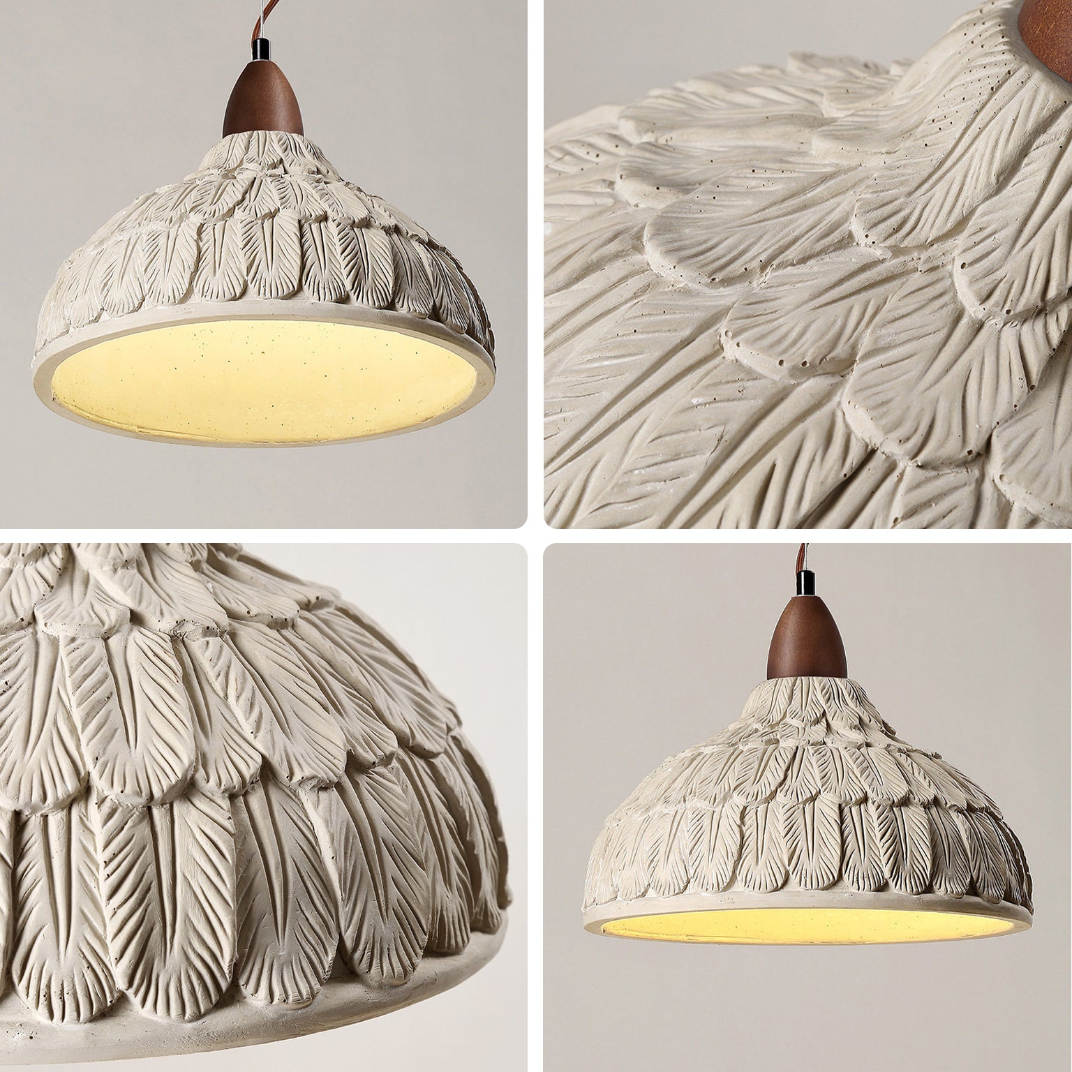 WOMO Engraving Dome Cement Pendant Light-WM3114