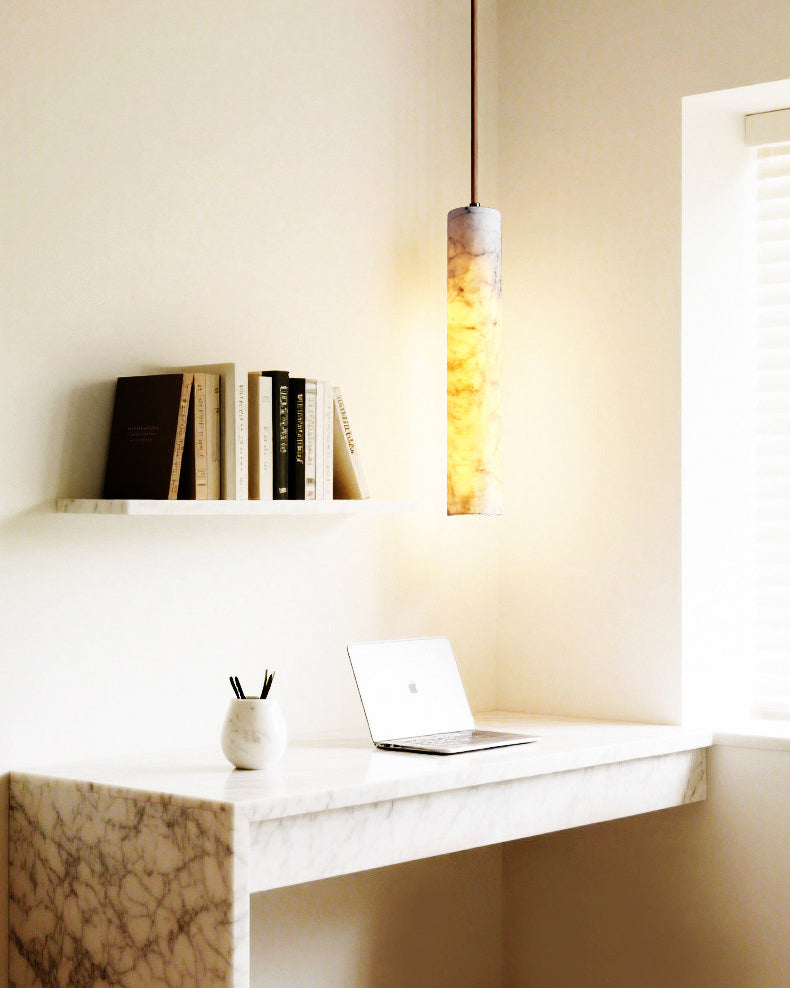 WOMO Cylinder Alabaster Pendant Light-WM3115