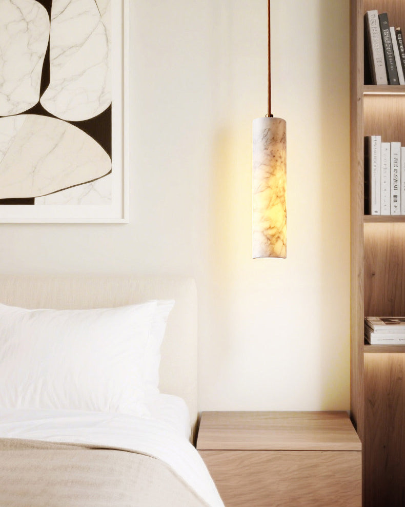WOMO Cylinder Alabaster Pendant Light-WM3115