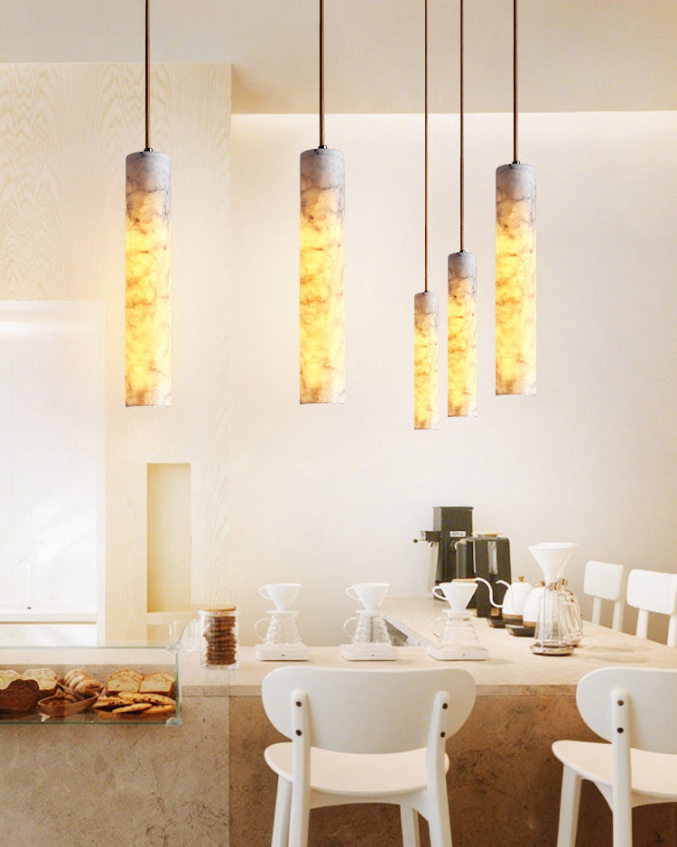 WOMO Cylinder Alabaster Pendant Light-WM3115