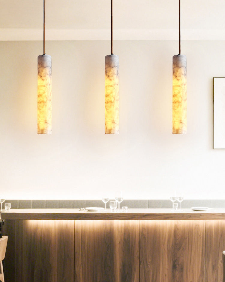 WOMO Cylinder Alabaster Pendant Light-WM3115