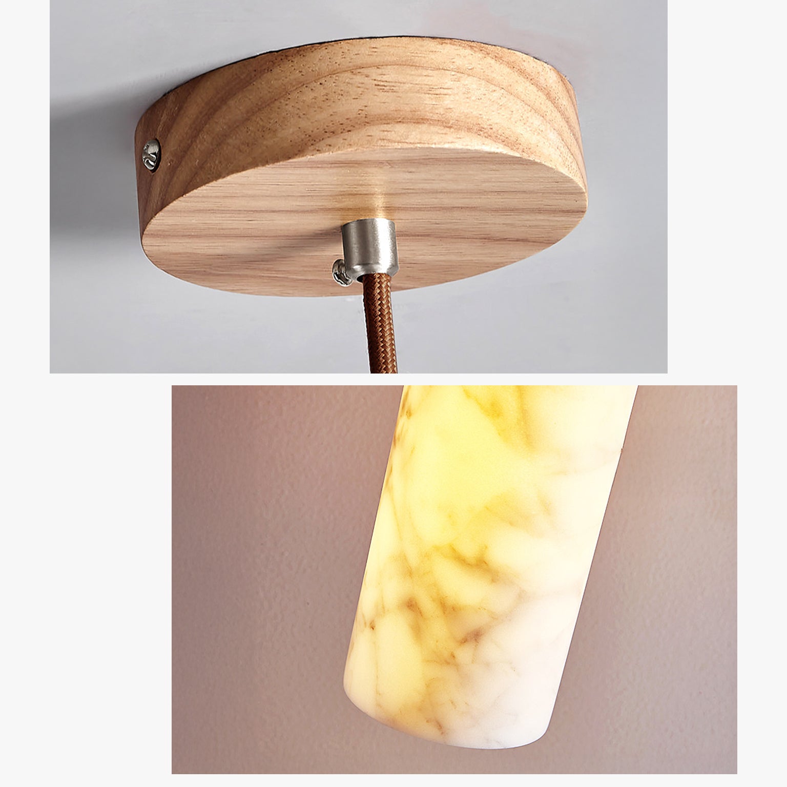 WOMO Cylinder Alabaster Pendant Light-WM3115