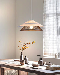 WOMO Rice Paper and Bamboo Cone Pendant Light - WM3118